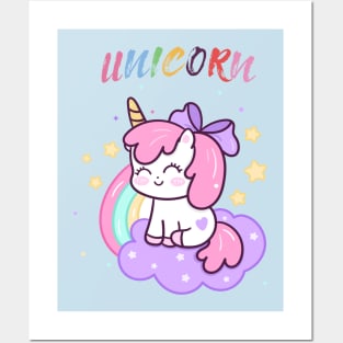 Unicorn Chubby Lover Posters and Art